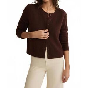 Z Supply Chocolate Brown Button-Front Cardigan Sweater